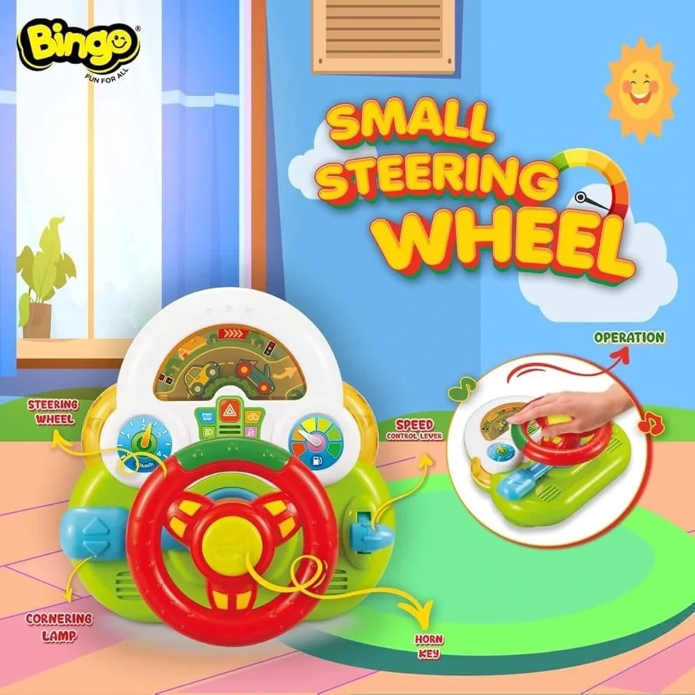 3/$10 🛒🛍️ Bingo Toddler Small Steering Wheel Toy